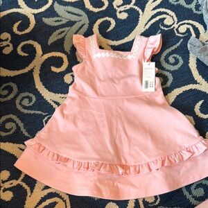 Easter Bouquet Dot Trim Ponte Dress